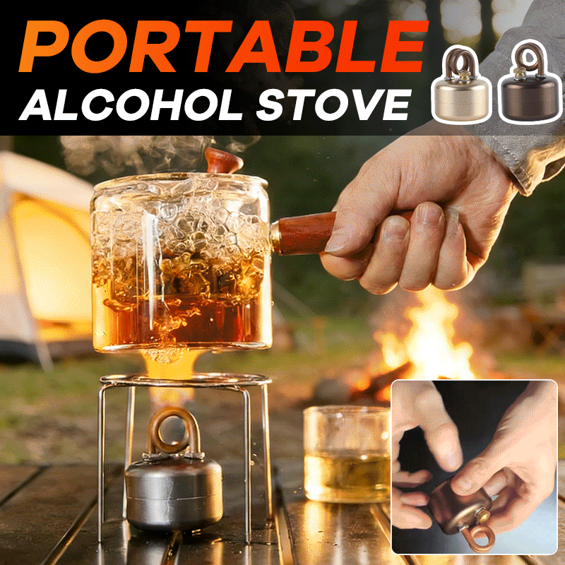Portable outdoor spirit stove (extra slip protection included)