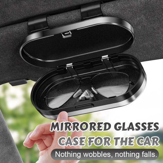 Speglat glasögonfodral för bilen