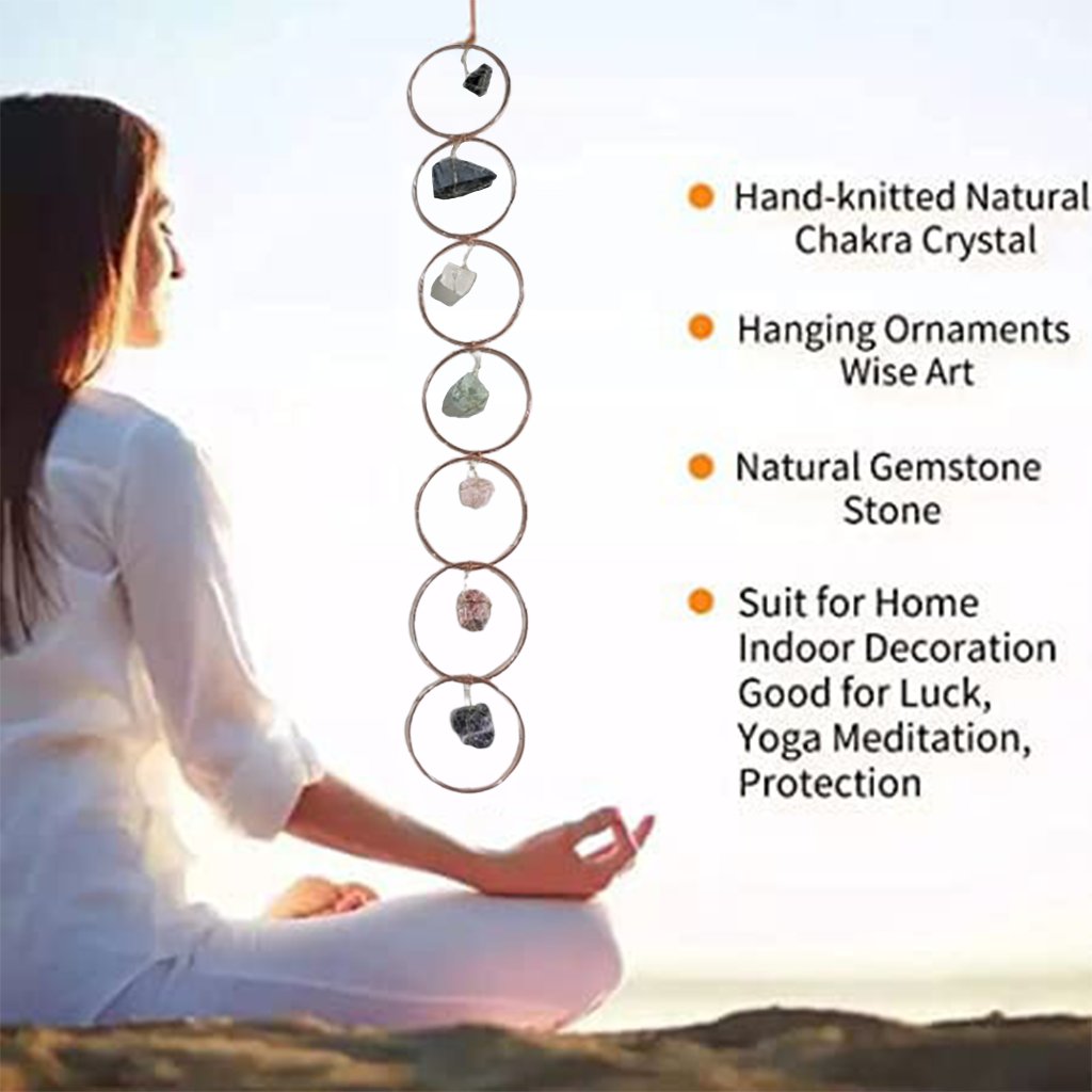 🔥Raw crystal 7 chakra gemstone wall decoration
