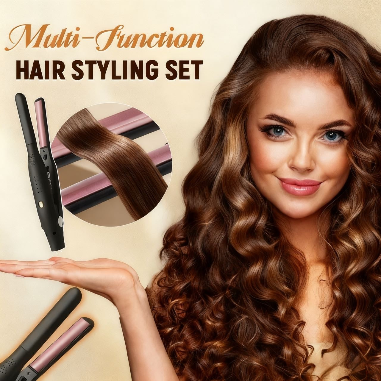 💫Multifunctional curling iron with negative ions💫
