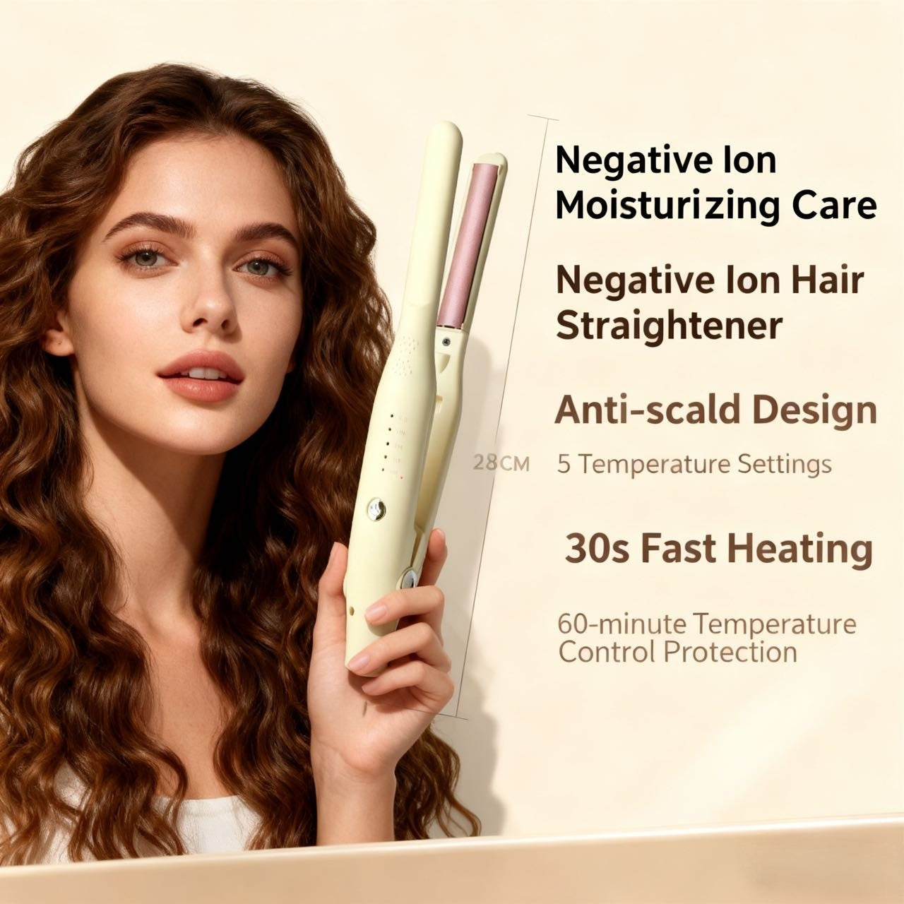 💫Multifunctional curling iron with negative ions💫