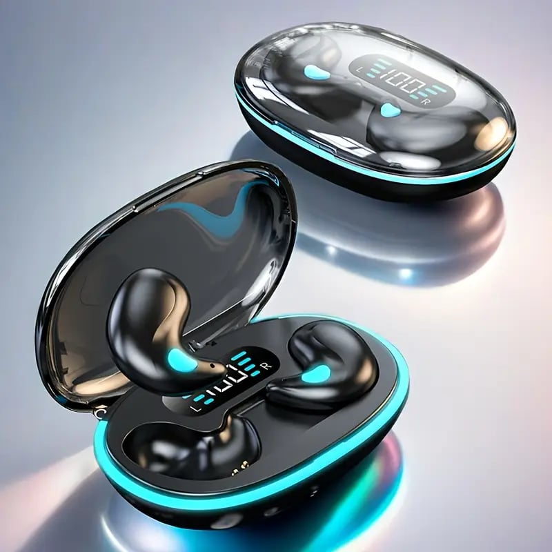 [💥2025 Ny ankomst💥]🎵Trådlösa osynliga Bluetooth-kompatibla sovande öronsnäckor