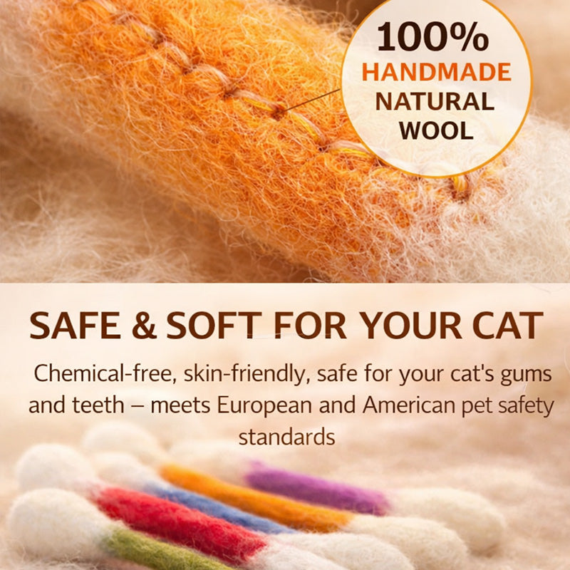 🐾Giant catnip-filled cotton swab toys (15 cm) – handmade, sustainable, safe and fu