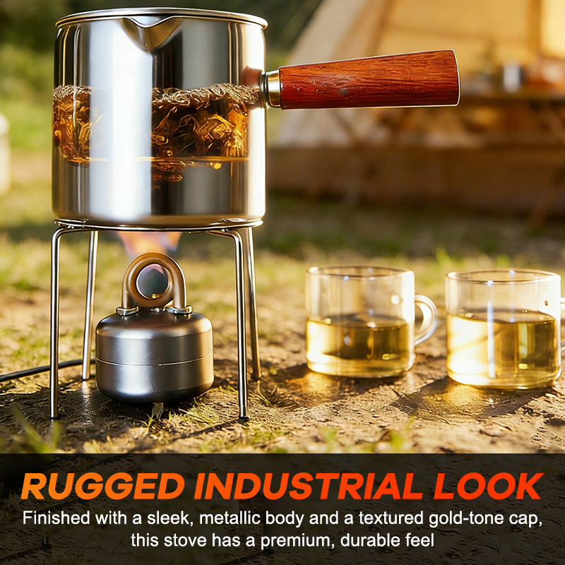 Portable outdoor spirit stove (extra slip protection included)