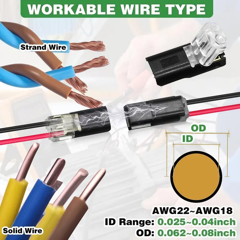 Quick Wiring🔌Double-Wire Plug-in Connector Led Light Strip Connectors 2 Pin