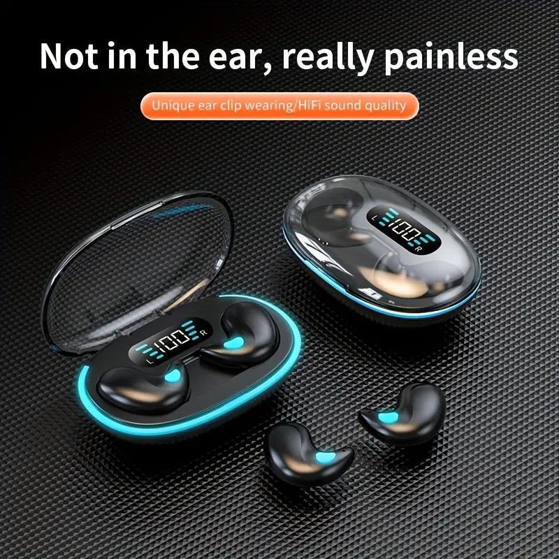 [💥2025 Ny ankomst💥]🎵Trådlösa osynliga Bluetooth-kompatibla sovande öronsnäckor