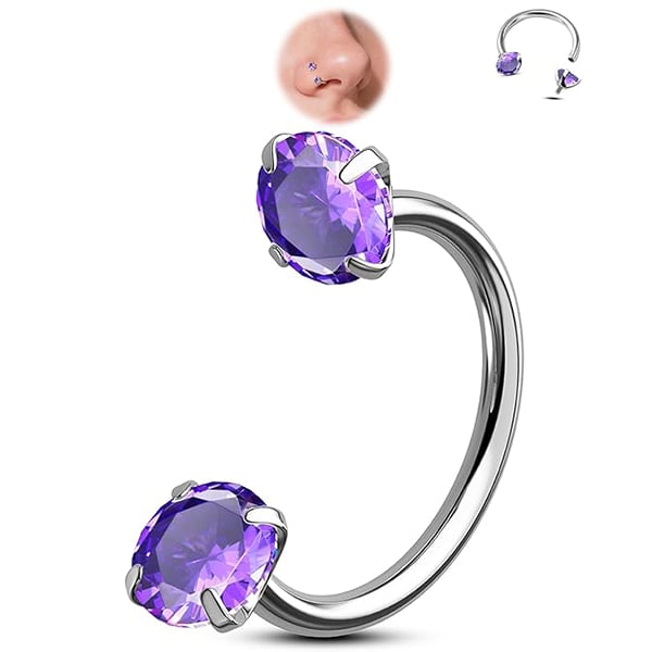 Horseshoe-shaped nose ring – internal thread & comfortabl