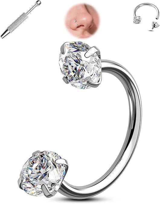 Horseshoe-shaped nose ring – internal thread & comfortabl