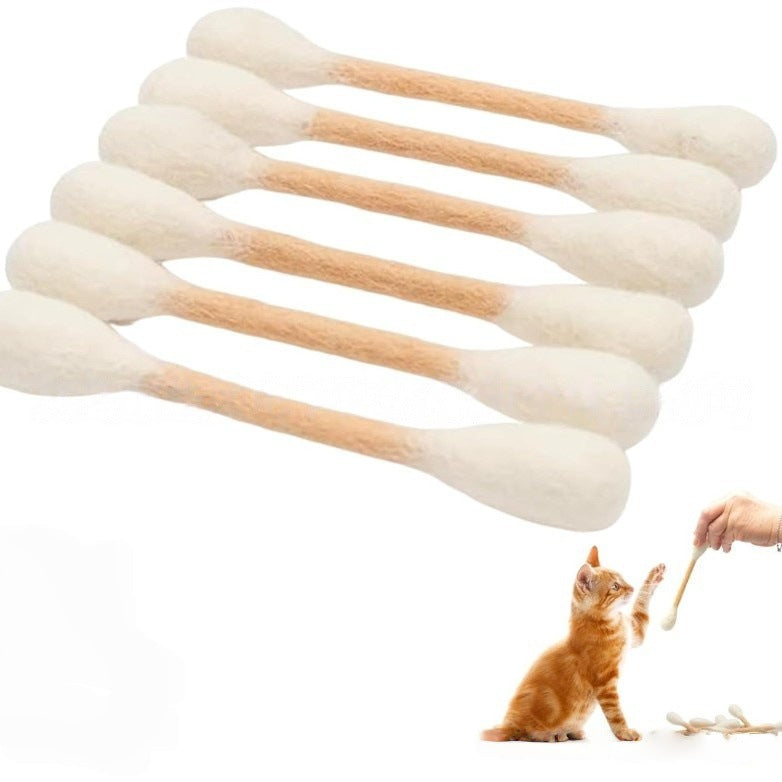 🐾Giant catnip-filled cotton swab toys (15 cm) – handmade, sustainable, safe and fu