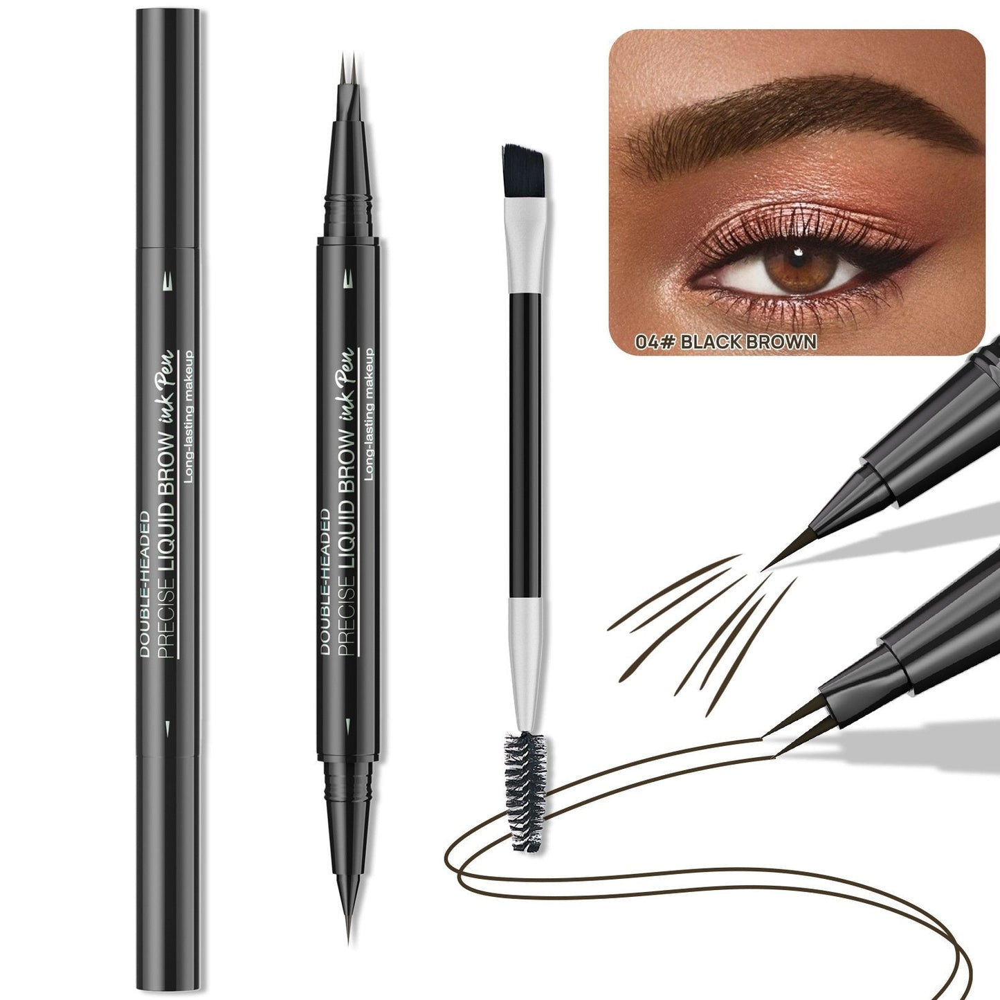 💖KÖP 1 FÅ 1 GRATIS 💖2-i-1 4D-ögonbrynspenna (naturlig brynmakeup och ögonfranslinje)