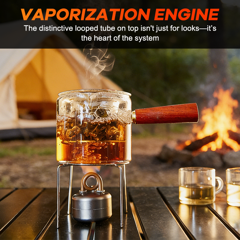 Portable outdoor spirit stove (extra slip protection included)