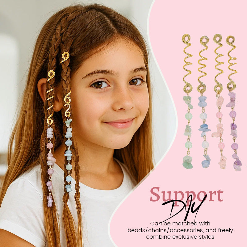 🌿Natural stone hair accessories in a spiral shape