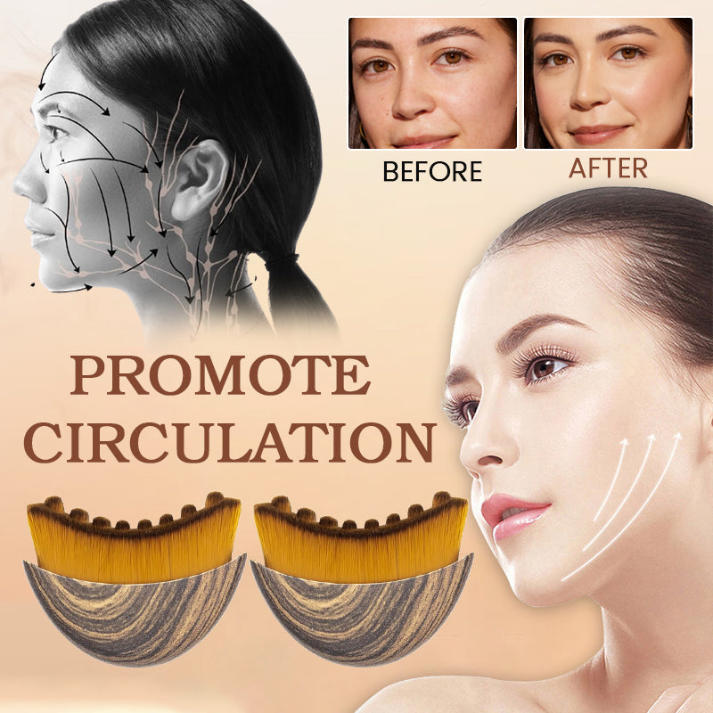 Facial brush for lymphatic drainag