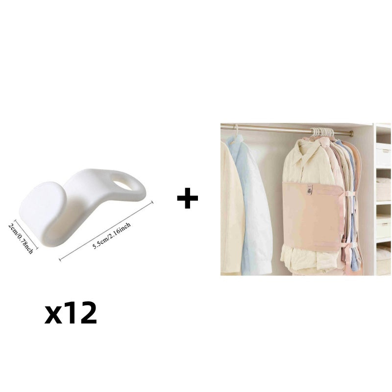 👚 Space-saving clothes hanger with connecting hooks – Double your storage space in seconds | Perfect for small wardrobe