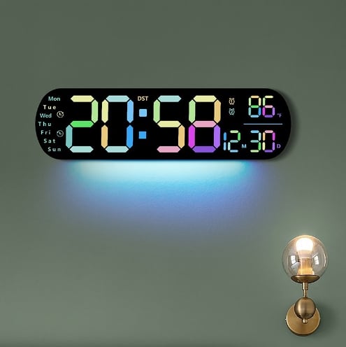 🔥2026 Upgraded Digital Wall Clock Large Display