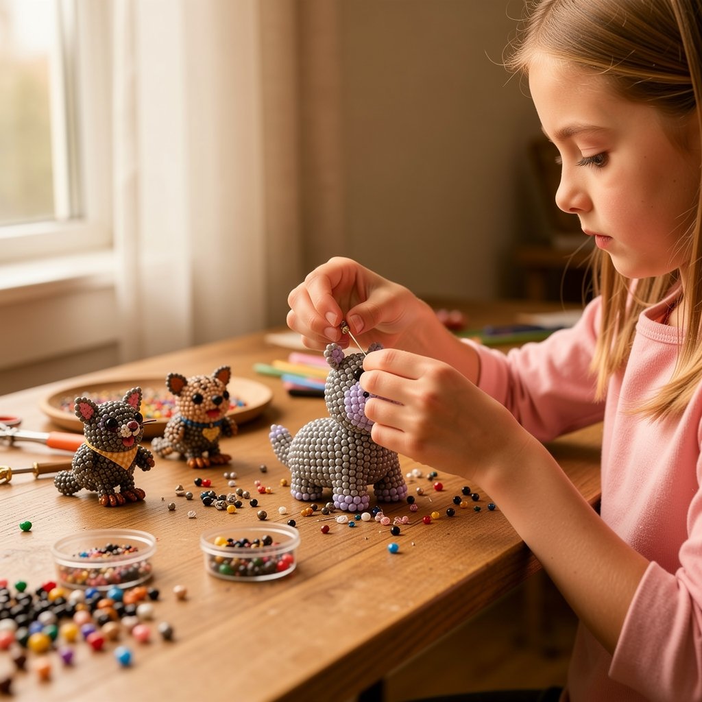 🧵✨ A small DIY kit with 3D beaded jeweller