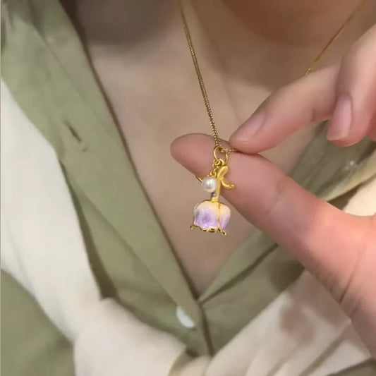 Halsband med blommande ros