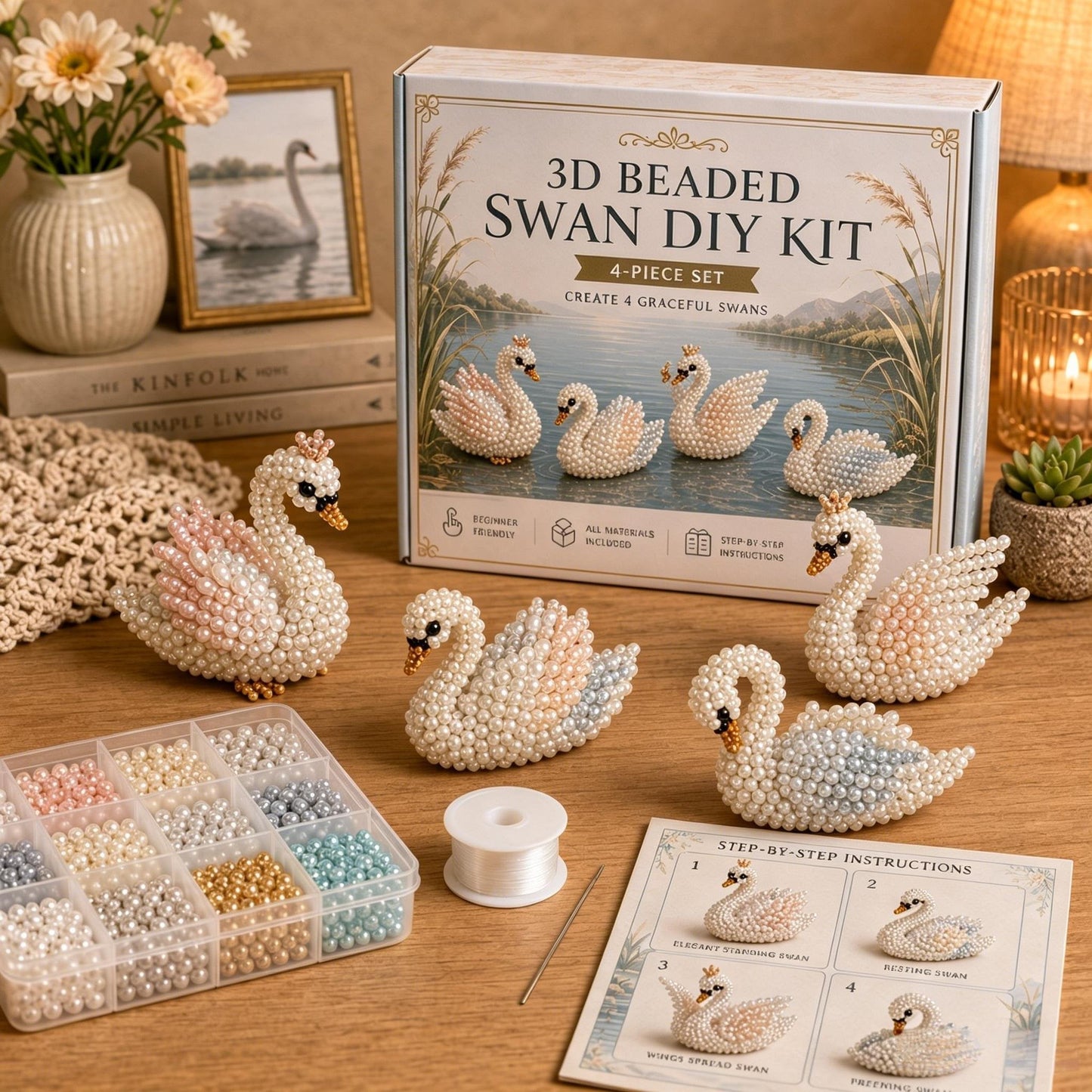 🧵✨ A small DIY kit with 3D beaded jeweller