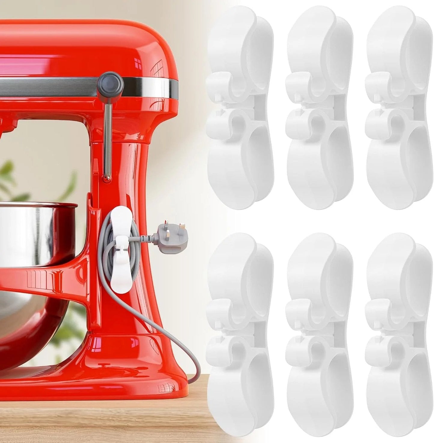 6-piece upgraded cable organiser for appliance
