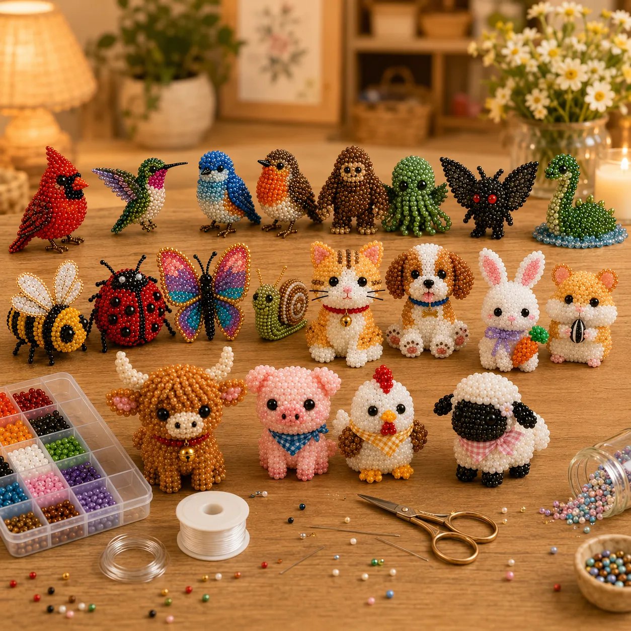 🧵✨ A small DIY kit with 3D beaded jeweller