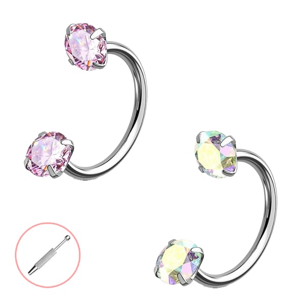 Horseshoe-shaped nose ring – internal thread & comfortabl