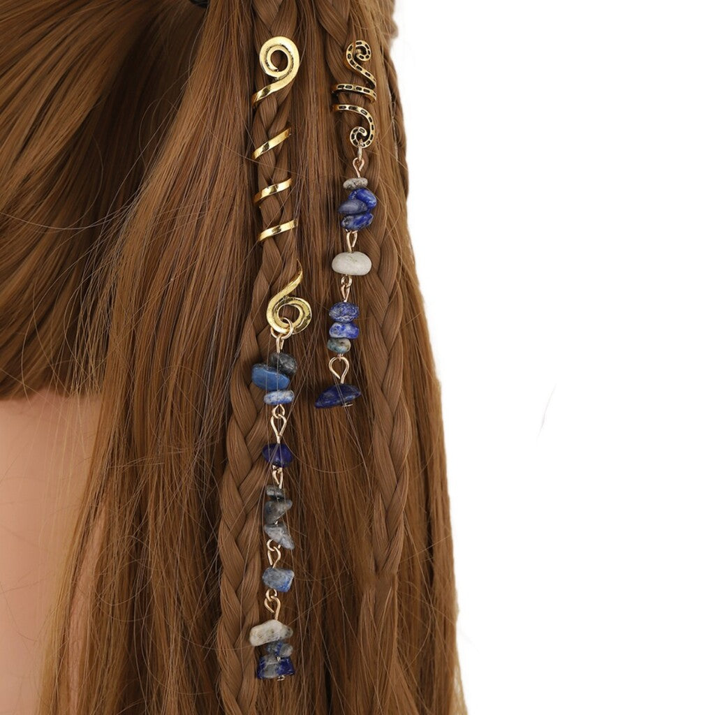 🌿Natural stone hair accessories in a spiral shape
