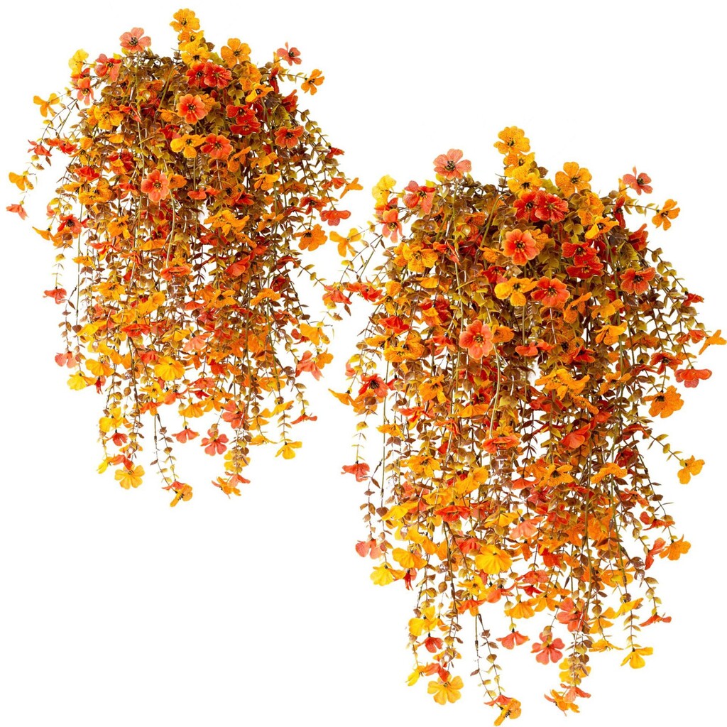 Cascading daisies and eucalyptus flowers for outdoor use – UV-resistan