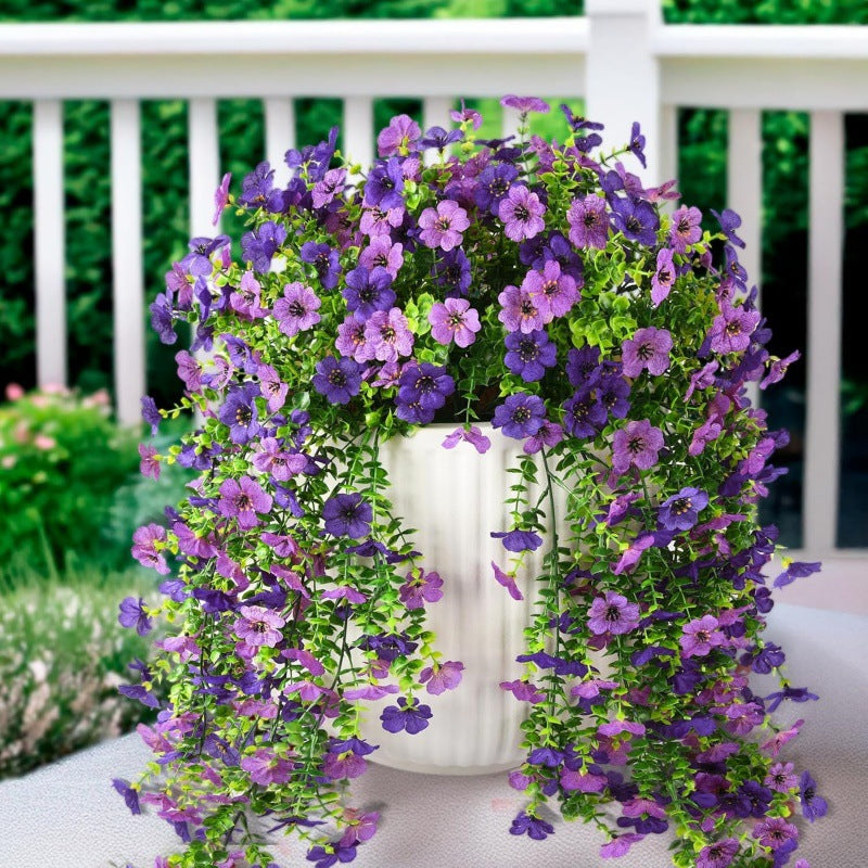 Cascading daisies and eucalyptus flowers for outdoor use – UV-resistan