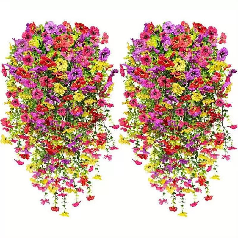 Cascading daisies and eucalyptus flowers for outdoor use – UV-resistan