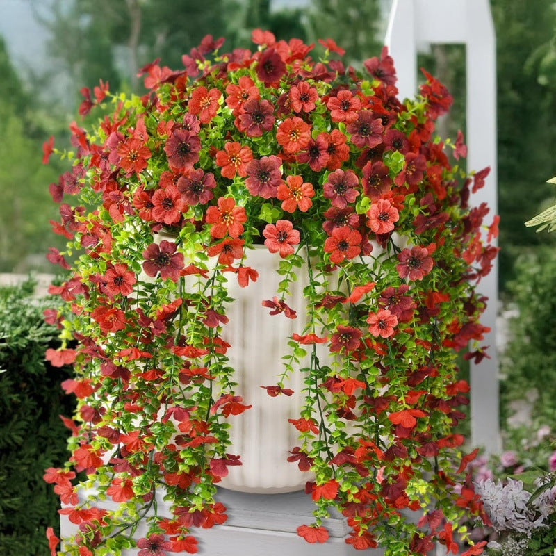 Cascading daisies and eucalyptus flowers for outdoor use – UV-resistan
