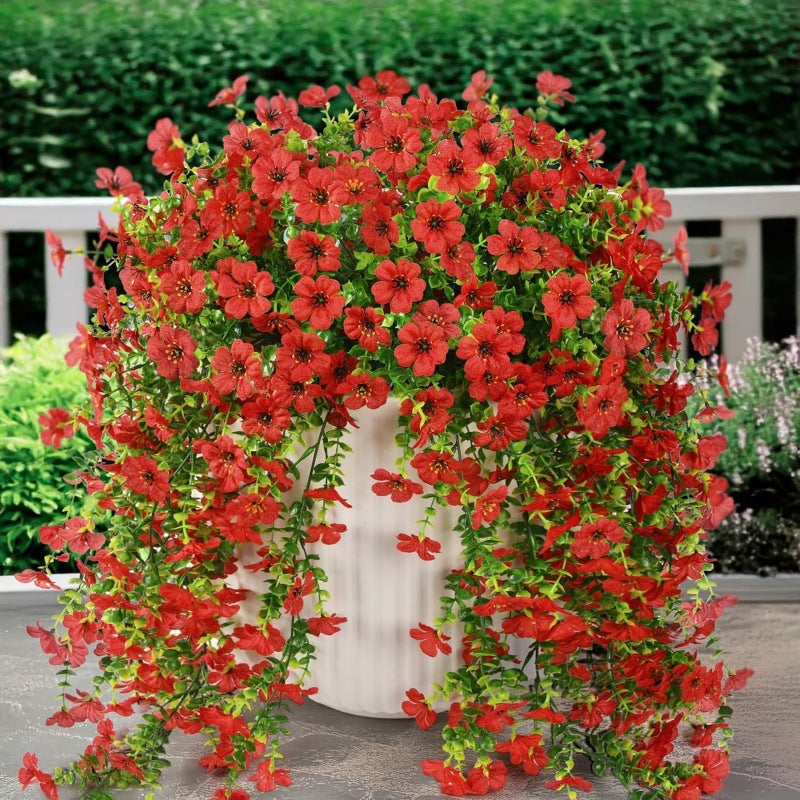 Cascading daisies and eucalyptus flowers for outdoor use – UV-resistan