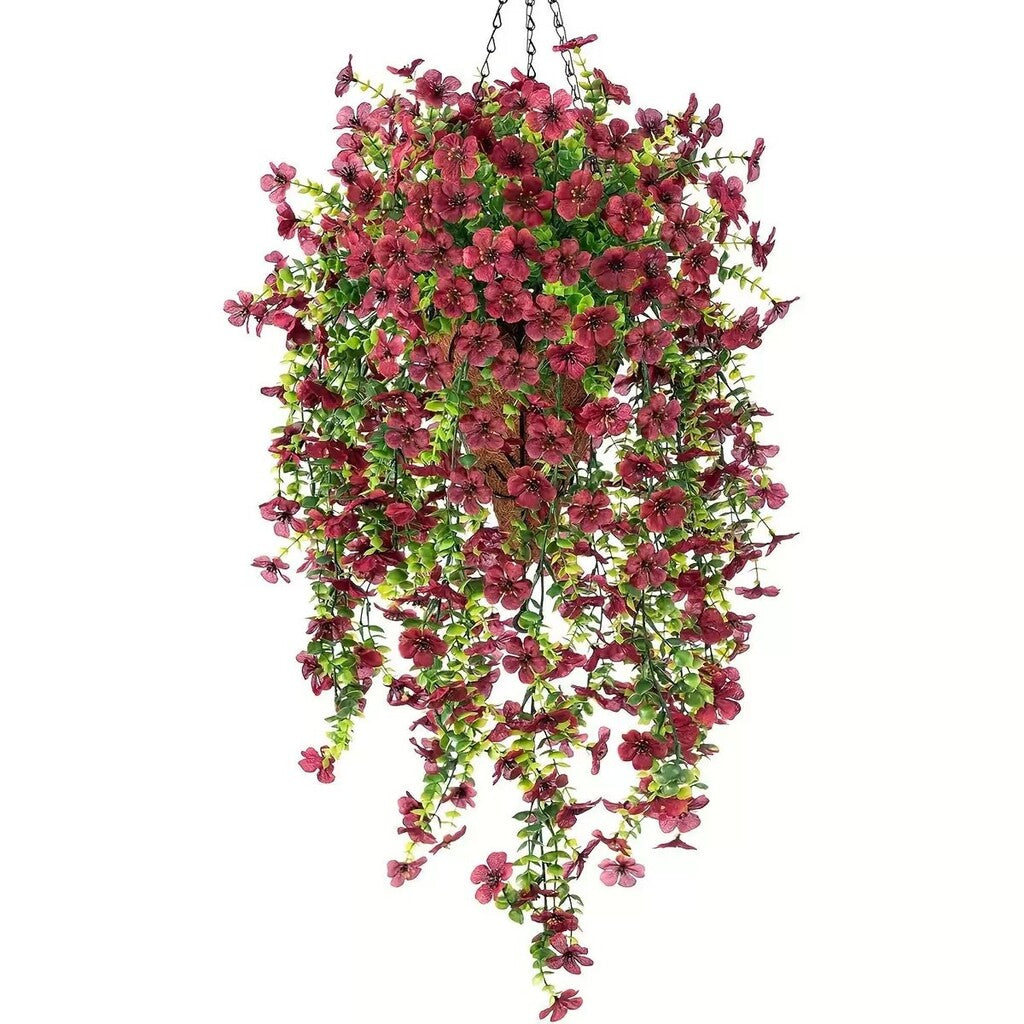 Cascading daisies and eucalyptus flowers for outdoor use – UV-resistan
