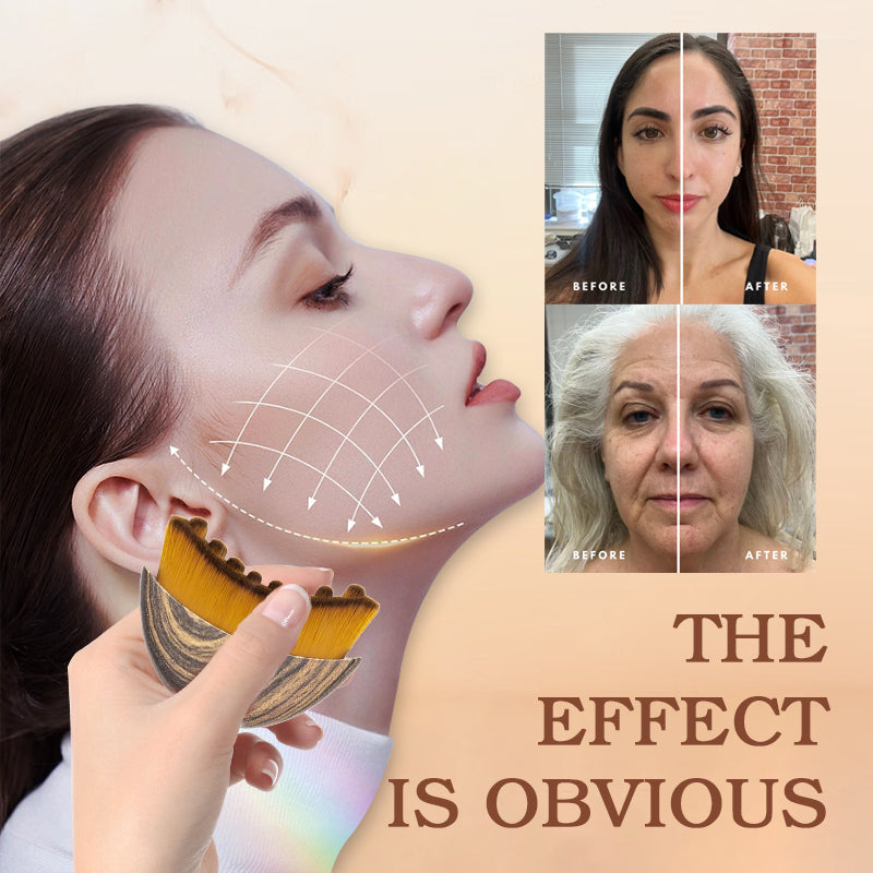Facial brush for lymphatic drainag