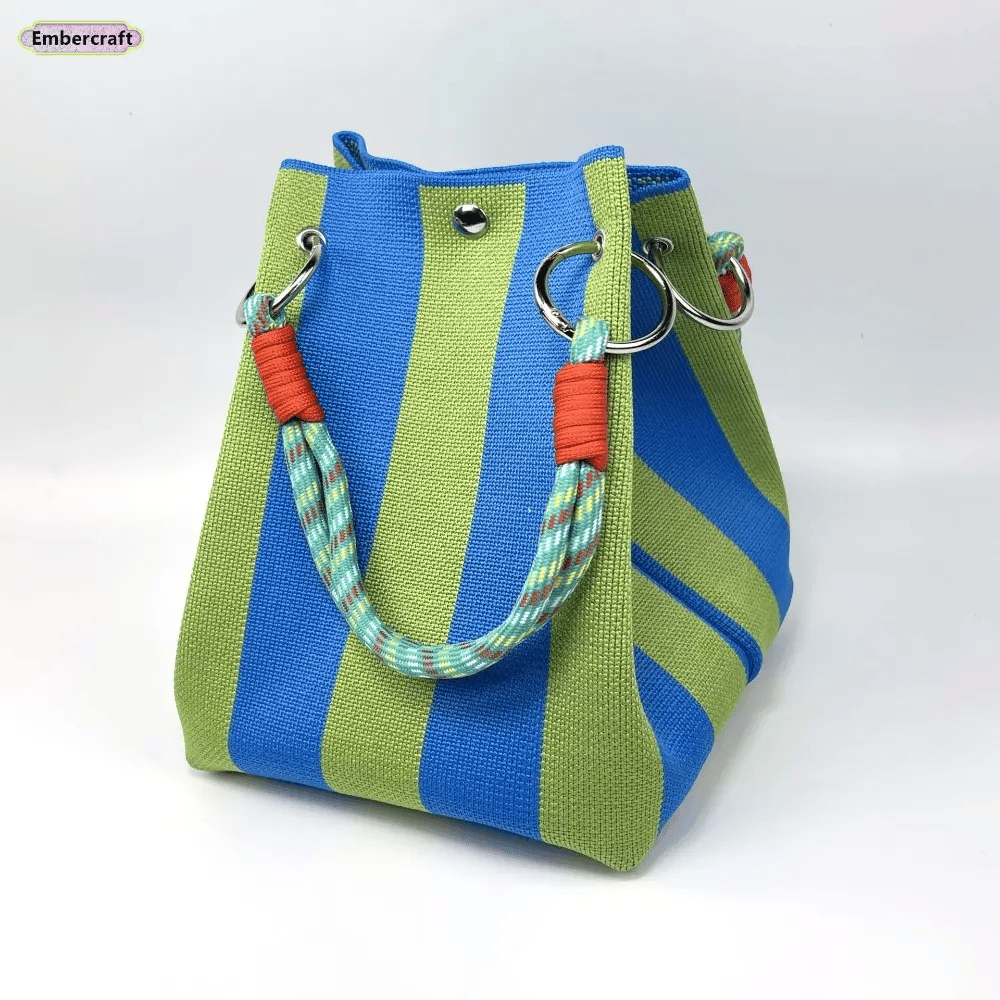 Boho Woven Bucket Bag for Women, Handmade Crochet Shoulder Bag, Lightweight Summer Beach Bag for Travel, Daily & Holiday Outfits