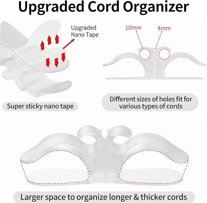 6-piece upgraded cable organiser for appliance