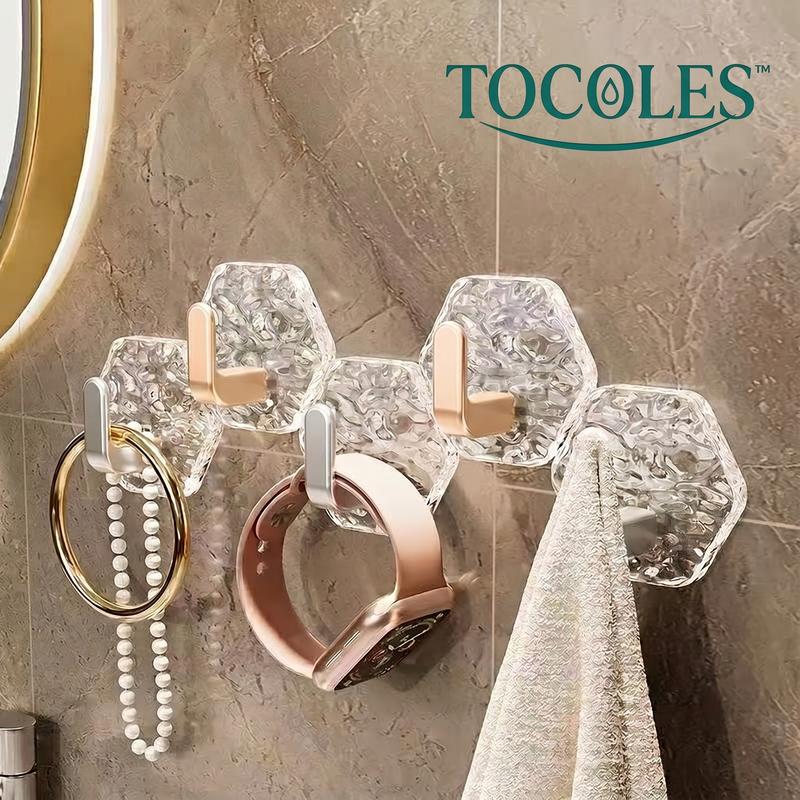 🏆LAST DAY OF THE SALE – 50% OFF!!🎁🔥Hexagonal self-adhesive hooks – extra strong, waterproof and rustproof✨ No drilling required • Strong hold • Easy to fi