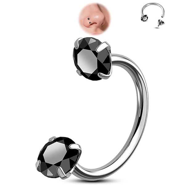 Horseshoe-shaped nose ring – internal thread & comfortabl