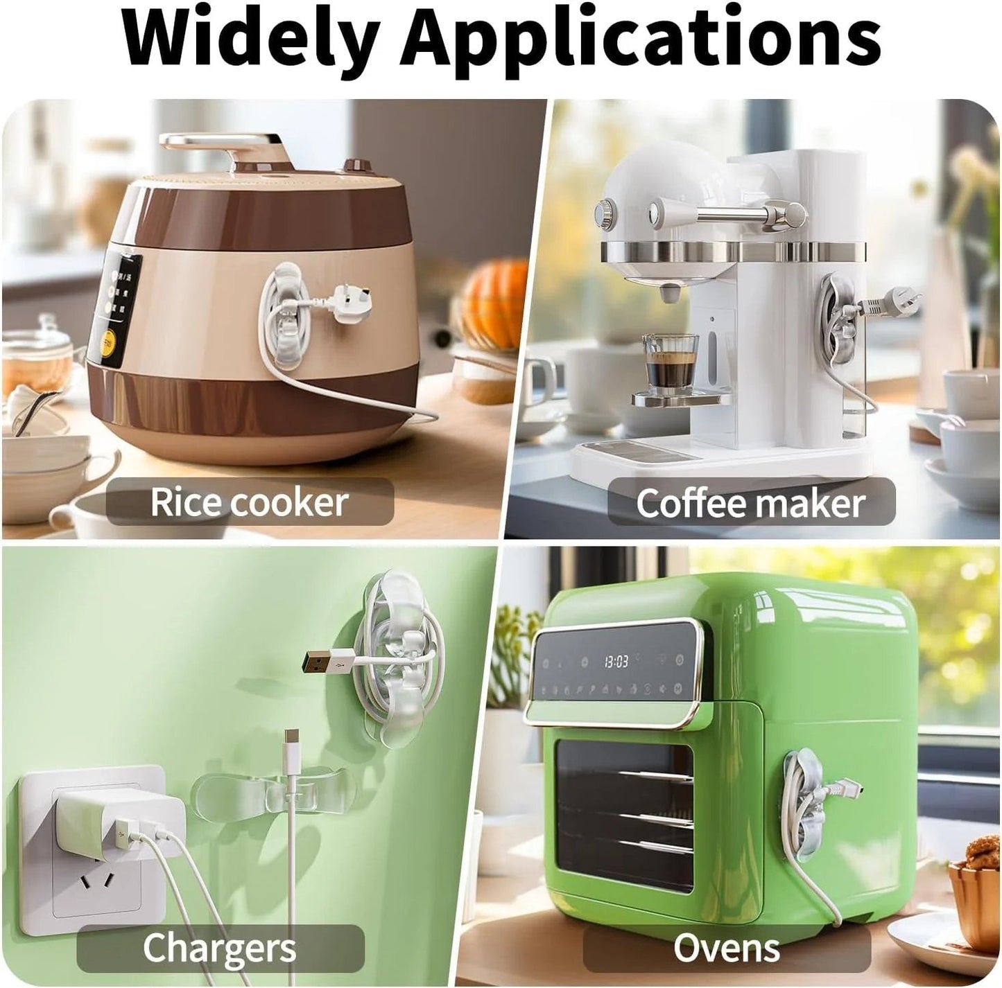 6-piece upgraded cable organiser for appliance