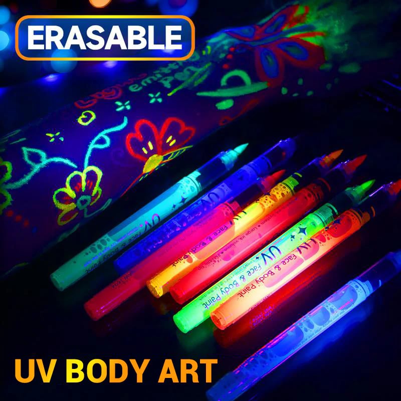 🥳BIG SALE 2026💞Over 50,000 sold!🎁Set of UV-glow face and body paint pen