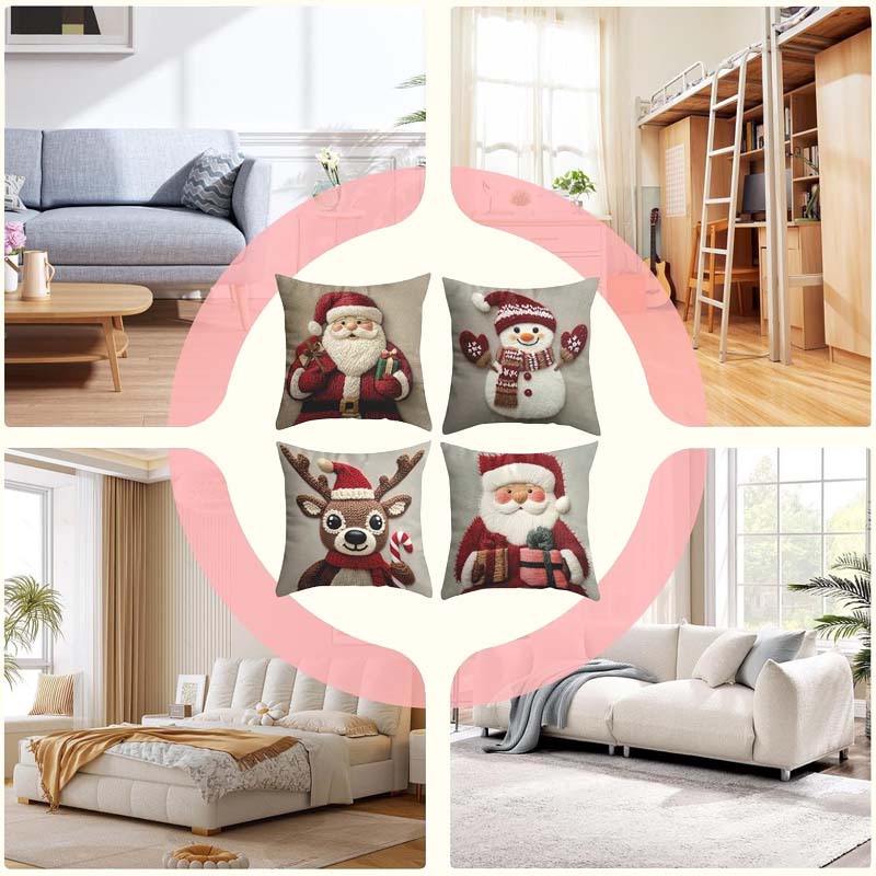Christmas Cute Cartoon Pillowcase