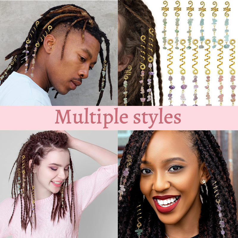 🌿Natural stone hair accessories in a spiral shape