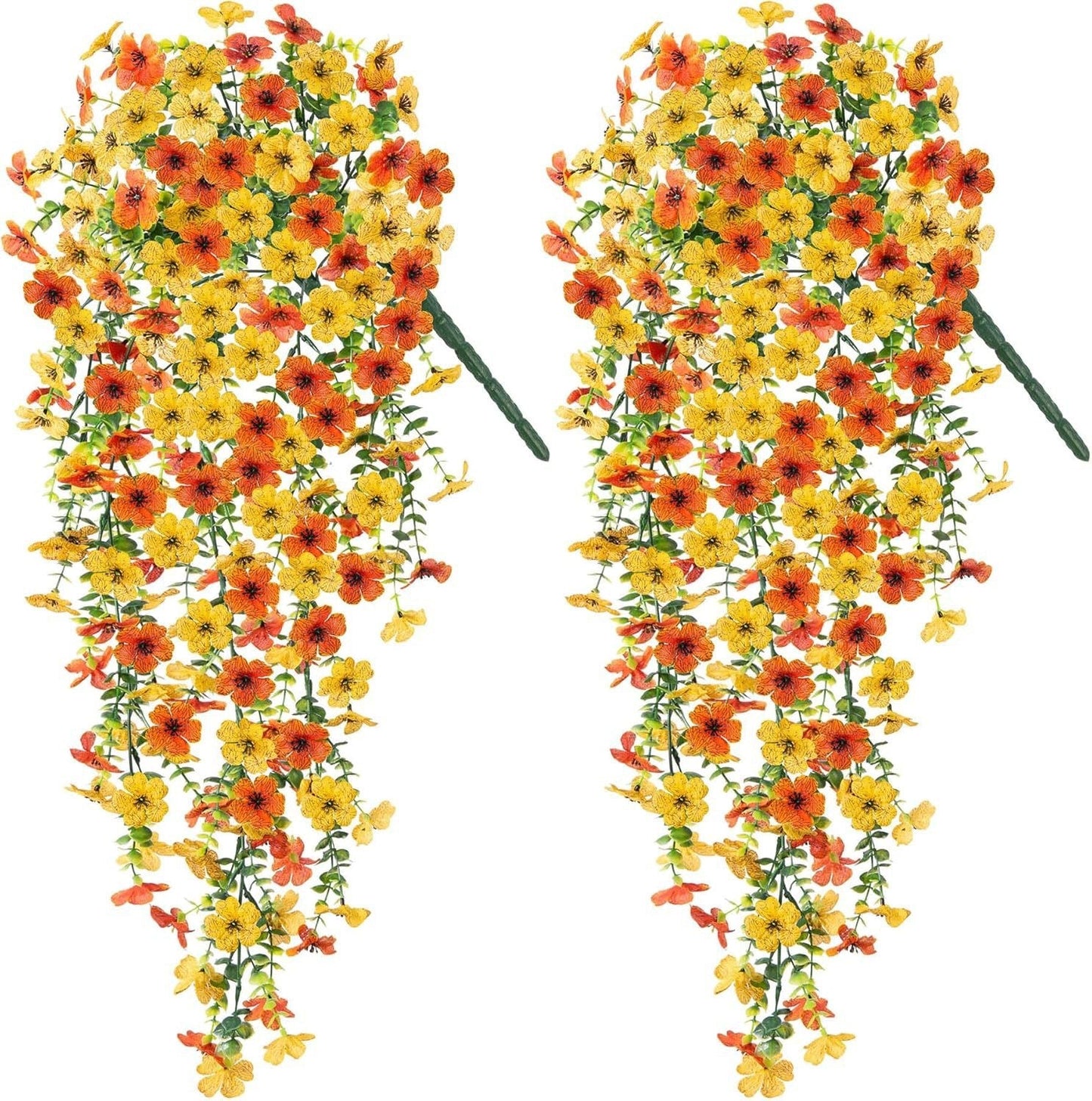 Cascading daisies and eucalyptus flowers for outdoor use – UV-resistan
