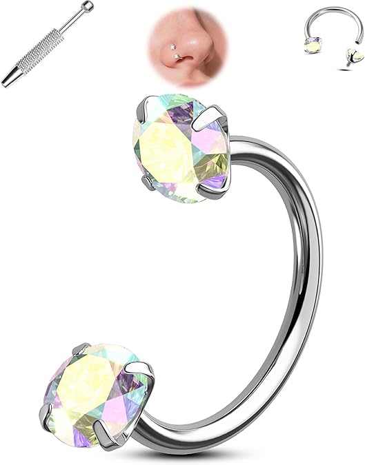 Horseshoe-shaped nose ring – internal thread & comfortabl