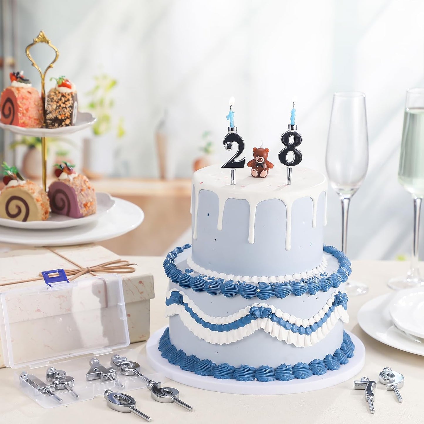 1 Set Number Candle Holder Set