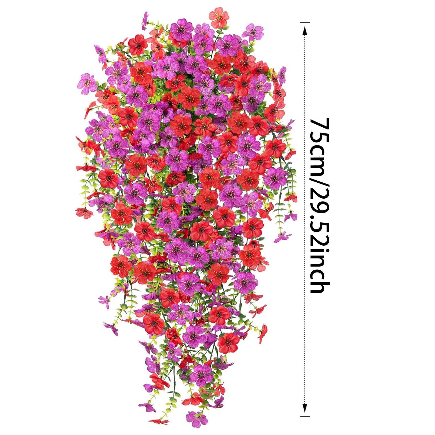 Cascading daisies and eucalyptus flowers for outdoor use – UV-resistan