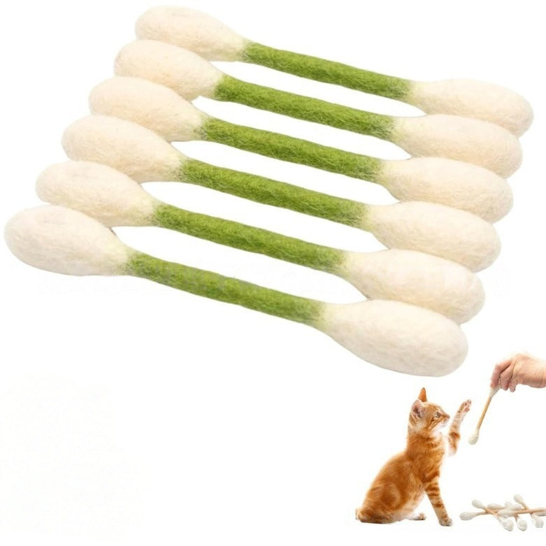 🐾Giant catnip-filled cotton swab toys (15 cm) – handmade, sustainable, safe and fu