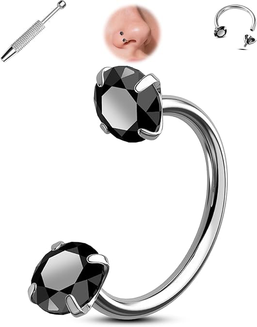 Horseshoe-shaped nose ring – internal thread & comfortabl