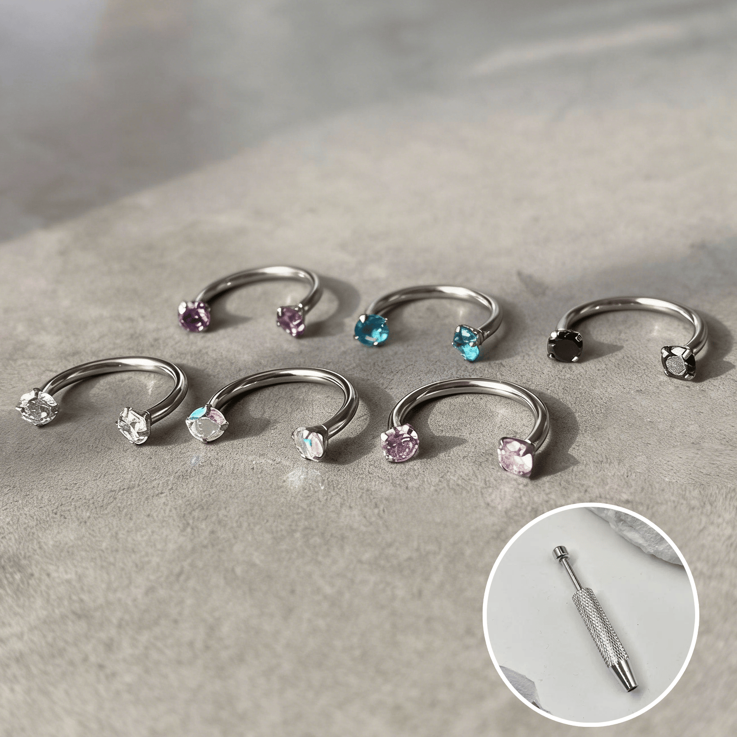Horseshoe-shaped nose ring – internal thread & comfortabl