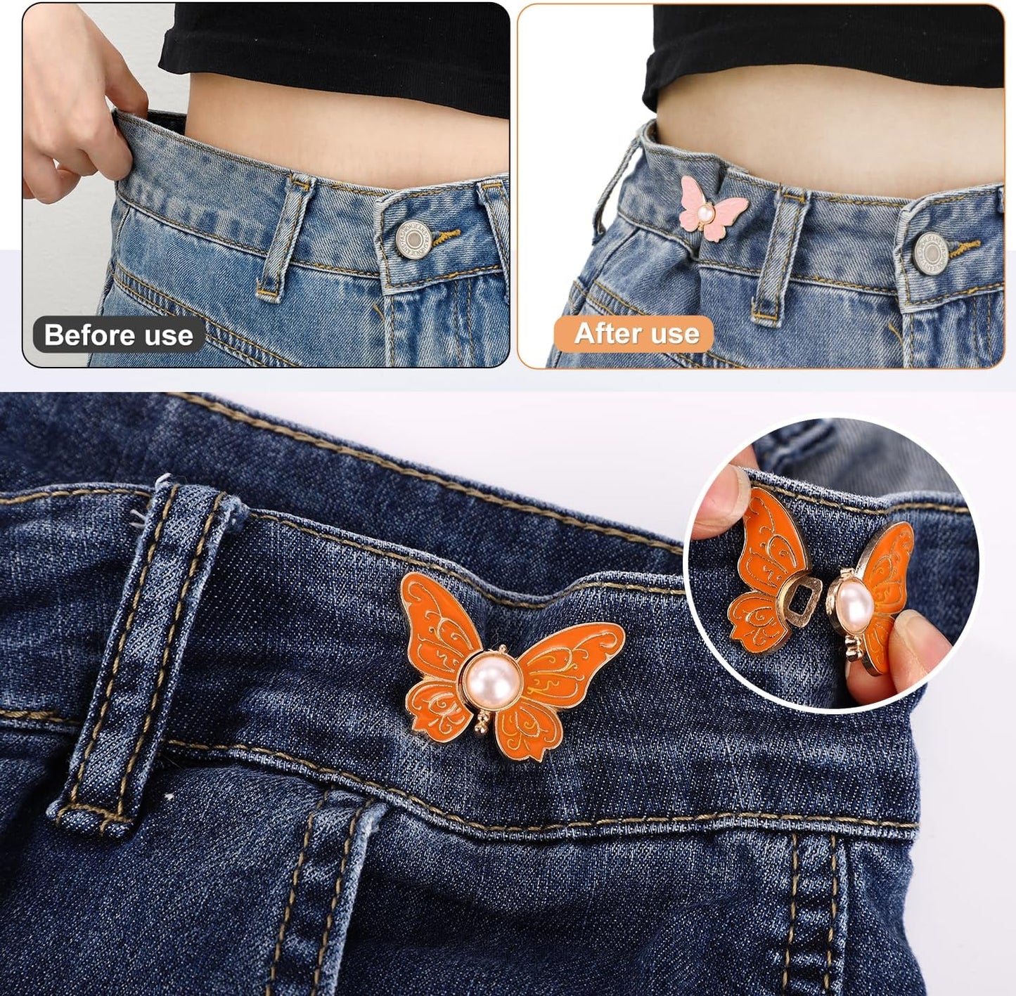 🔥8 butterfly-shaped straps for a cinched waist