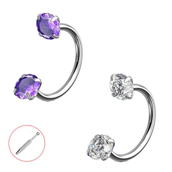 Horseshoe-shaped nose ring – internal thread & comfortabl